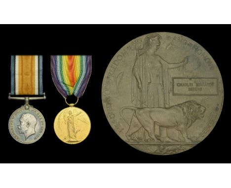 Pair: Private C. E. Seekins, Lincolnshire Regiment, later Labour Corps, who was killed in action on the Western Front on 26 S