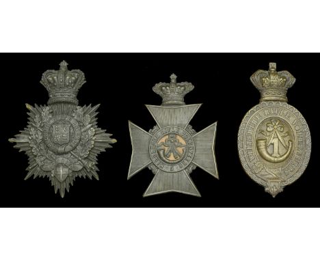 The 1st City of London Rifle Volunteers (London Rifle Brigade) Other Ranks Shako Plate. A good example c.1880-1902, the black