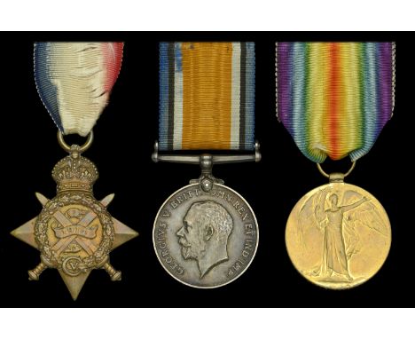 Three: Private G. Bettles, Bedfordshire Regiment, later Royal Irish Fusiliers  1914 Star (3-6416 Pte. G. Bettles. 1/Bedf: R.)
