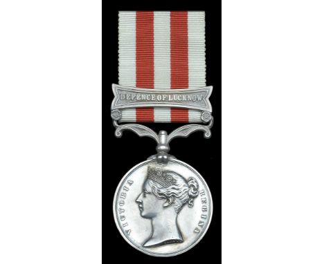 Indian Mutiny 1857-59, 1 clasp, Defence of Lucknow (J. Connor, 90th Lt. Infy.) first letter of surname neatly corrected (engr