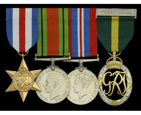 Four: Major H. R. C. Hall  France and Germany Star; Defence and War Medals 1939-45; Efficiency Decoration, G.VI.R., 1st issue