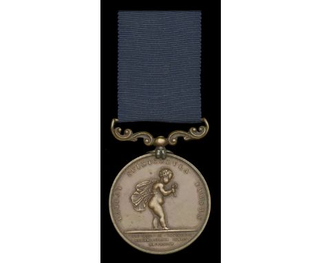 Royal Humane Society, small bronze medal (successful) (Richard Giles. H.M.S. “Thalia” 1st. Augt. 1872.) in Warrington, London
