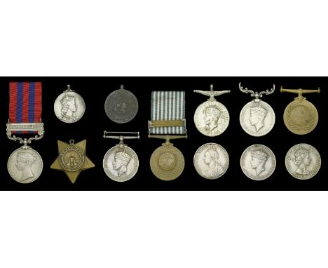 Renamed and Defective Medals (12), India General Service 1854-95, 1 clasp, Samana 1891, naming crudely erased, fair; Queen’s 