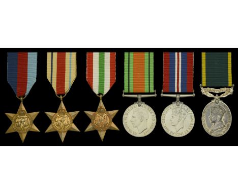 Six: Trooper A. F. Herbert, Royal West Kent Regiment (Territorial Force)  1939-45 Star; Africa Star; Italy Star; Defence and 