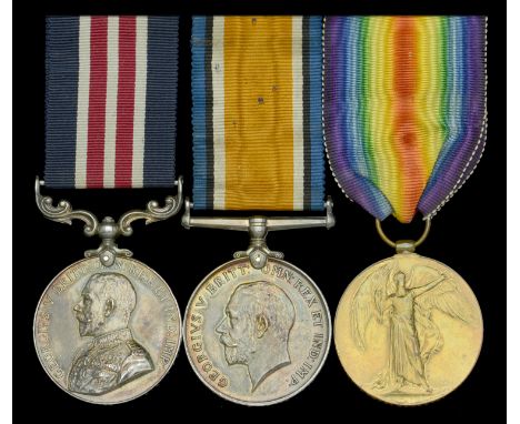 A Great War ‘Western Front’ M.M. group of three awarded to Private C. E. Boote, 12th Battalion, Rifle Brigade, for gallantry 