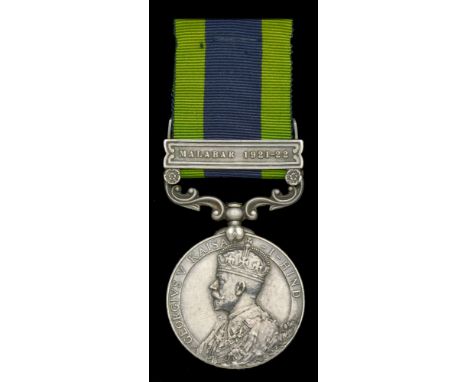 India General Service 1908-35, 1 clasp, Malabar 1921-22 (5819751 Pte. W. T. Clarke. Suff. R.) minor edge bruising, very fine 