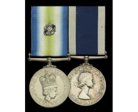 Pair: Petty Officer Airman (Aircraft Handler) R. Bailey, Royal Navy  South Atlantic 1982, with rosette (POA (AH) R Bailey D07