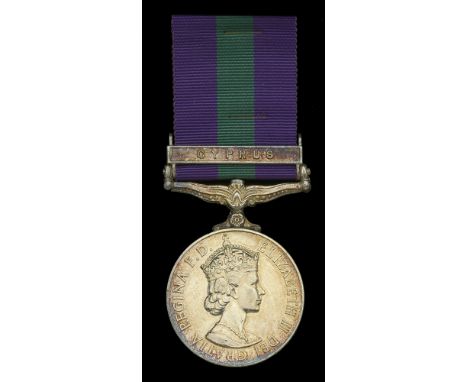 General Service 1918-62, 1 clasp, Cyprus (23530252 Pte. G. Quigley. R. Berks.) light contact marks, nearly extremely fine £50