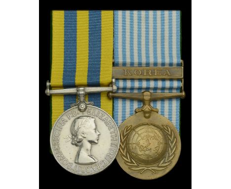 Pair: Private A. T. Pursloe, Gloucestershire Regiment  Korea 1950-53, 1st issue (22400157 Pte. A. T. Pursloe. Glosters.) offi