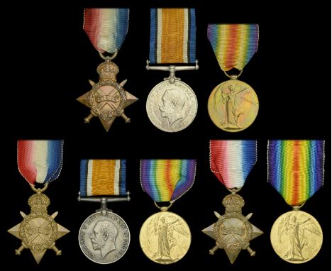 Three: Lance-Corporal A. H. Drinkwater, Royal Berkshire Regiment 1914-15 Star (14817 L. Cpl. A. H. Drinkwater. R. Berks. R.);