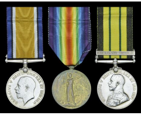 Three: Private R. Feraj, King’s African Rifles  British War and Victory Medals (2683. Pte. Rajab Feraj. 3/K.A.R.); Africa Gen
