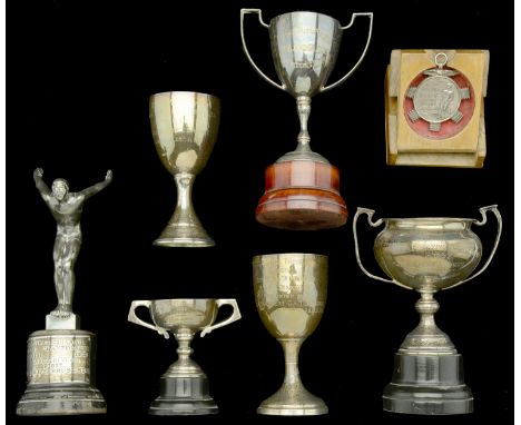 A Small Collection of Royal Air Force Trophies. Comprising ‘R.A.F. Boking Championship 1923 Light Weight Winner F/O. G. Lugg’