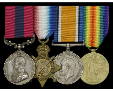 A Great War ‘Fampoux, April 1917’ D.C.M. group of four awarded to Colour-Sergeant J. Connell, 1st Battalion, East Lancashire 