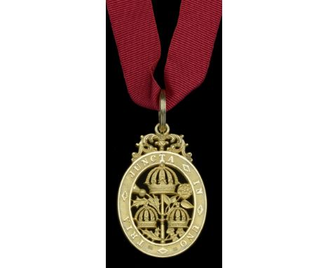 The Most Honourable Order of the Bath, C.B. (Civil) Companion’s neck badge, silver-gilt, hallmarks for London 1947, with mini