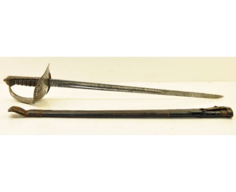 A George V Infantry Officer's Sword by Wilkinson, no. 51074, blade length 24" (61cms), shortened for trench warfare and with 