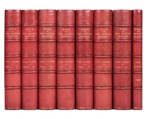 Lilford (Thomas L Powys). Coloured Figures of the Birds of the British Islands, 8 volumes (including index volume), 2nd editi