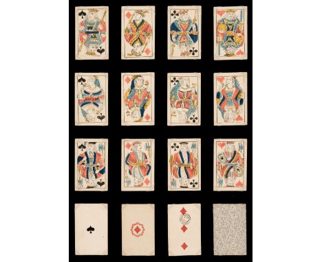 * Russian playing cards. Russian XP9 pattern, Russia?: unknown maker, circa 1815-1819?, a complete deck of 52 stencil coloure