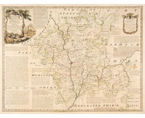 Worcestershire &amp; Warwickshire. A collection of 29 maps, 17th - 19th century, engraved county maps and city plans, many wi