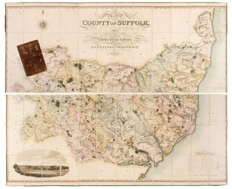 Suffolk. Greenwood (C. &amp; J.), Map of the County of Suffolk from Actual Survey made in the Years 1823 &amp; 1824..., Green