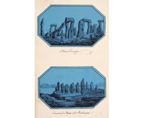 * Sketchbook. An Album of Sketches containing various topography, 1830, approximately 40 pages (each containing two) black in