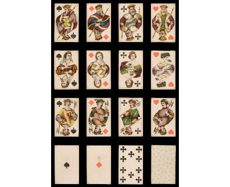 * Danish playing cards. Holmblad pattern A, Copenhagen: L.P. Holmblad, circa 1870, a complete deck of 52 hand-coloured engrav