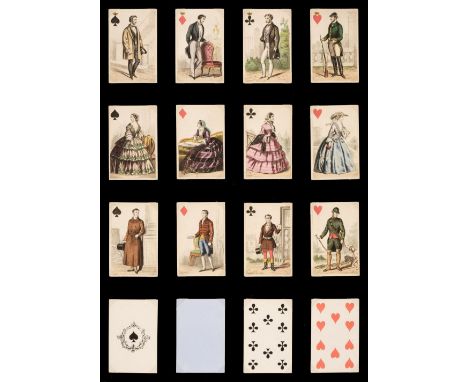 * French costume playing cards. Cartes parisienne, [or] Second Empire card game, Paris: O. Gibert, circa 1855, a complete dec