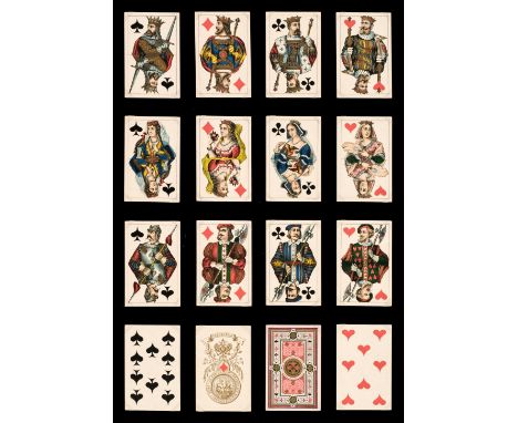 * Russian playing cards. Non-standard deck, St. Petersburg: Imperial Playing Card Factory, circa 1870, a complete deck of 52 