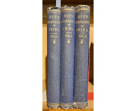 Huc (Evariste Re?gis). Christianity in China, Tartary, and Thibet, 3 volumes, 1st edition, London: Longman, Brown, Green, Lon
