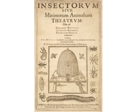 Moffet (Thomas). Insectorum sive Minimorum Animalium Theatrum: Olim ab Edoardo Wottono, Conrado Gesnero, Thomaque Pennio..., 