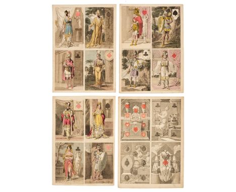 * Transformation playing cards. Beatrice, or the Fracas, London: Rudolph Ackermann, January 1819, the complete uncut pack of 