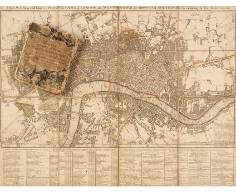 London. Drew (John), Drew's New and Correct Plan of the Cities of London and Westminster, the Borough of Southwark &amp;c. in