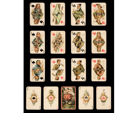 * Russian playing cards. Anti-Religious pack, State Card Factory (Goskartfabrika) in Leningrad, 1931, 52 (of 53, without joke