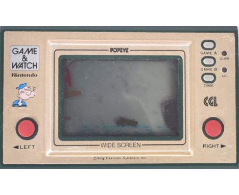 Game &amp; Watch - an original vintage 1980s (1981) Nintendo made Popeye Game and Watch handheld games console. Untested, but