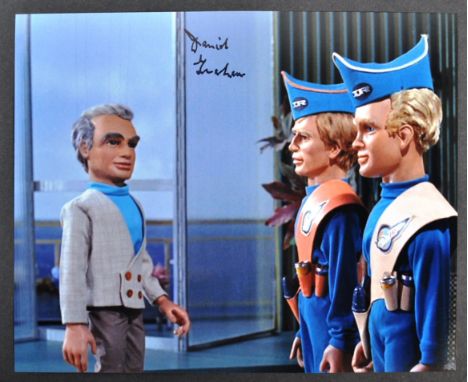 Thunderbirds - David Graham (voice of Brains and Gordon Tracy) - an autographed 8x10" colour photograph from the classic cult