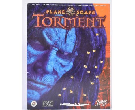 Retro Gaming - a vintage 1999 Black Isle Studios Big Box PC video game Planescape: Torment. Advanced Dungeon &amp; Dragons fa