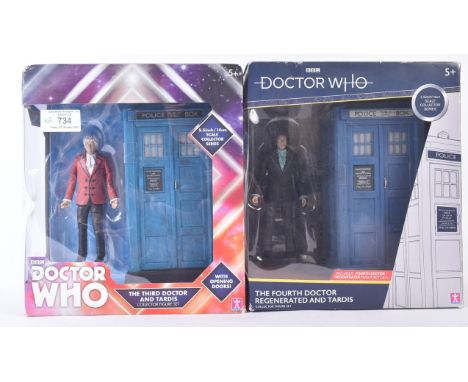 Doctor Who - Character Options - Two Dr Who action figure sets featuring a Doctor and TARDIS. Comprising: Fourth Doctor Regen