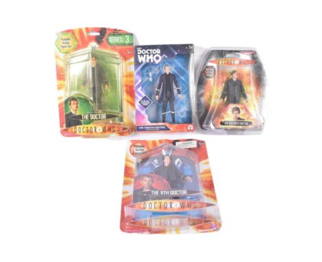 Doctor Who - The Doctors - a collection fo x4 Character Options / UT Toys made Dr Who action figures - The 9th Doctor, The Do