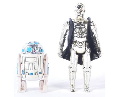 Star Wars - x2 original vintage Kenner / Palitoy made Star Wars action figures. Comprising: R2D2 With Sensorscope (GMFGI 1977