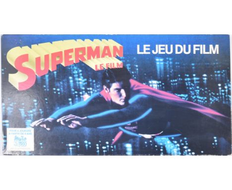 Superman - a vintage 1970s (1977) French made ' Superman The Film ' tabletop board game. The game containing board, x4 cardbo