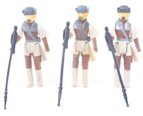 Star Wars - three original vintage Palitoy / Kenner made Star Wars action figures - all Princess Leia Organa In Boushh Disgui