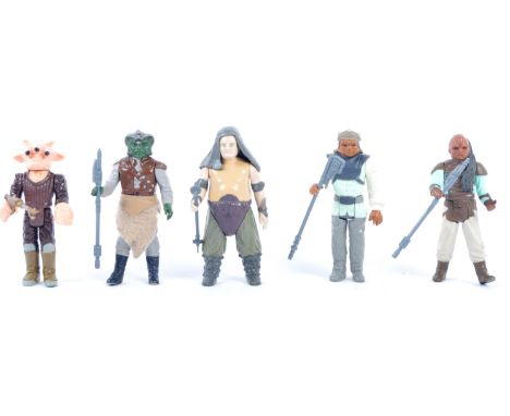 Star Wars - a collection of x5 original vintage Kenner / Palitoy made action figures - all from Return Of The Jedi - to inclu