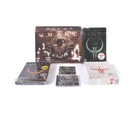 Retro Gaming - collection of vintage Quake series ID Software Big Box PC games comprising; Quake, Quake II, Quake III (with s