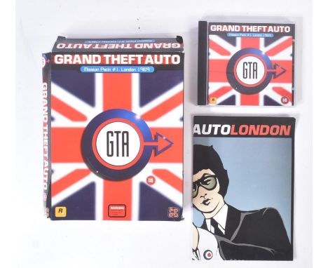 Retro Gaming - a vintage GTA Grand Theft Auto Big Box PC game ' Mission Pack #1 London 1969 '. Original disc game with double