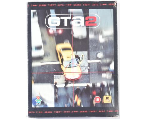 Retro Gaming - a vintage 1999 Big Box PC CD-ROM video game GTA2 Grand Theft Auto 2. Original disc game with manual, inner pac