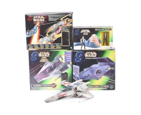 Star Wars - a collection of x4 1990s Kenner made ' The Power Of The Force ' action figure playsets, comprising; Darth Vader's