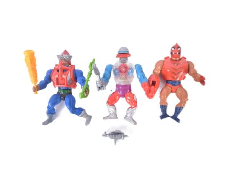 Masters Of The Universe - three vintage 1980s Mattel made He-Man / Masters Of The Universe MOTU action figures - ' Roboto ,' 