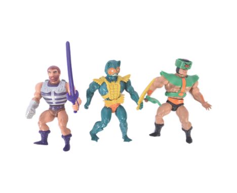 Masters Of The Universe - three vintage 1980s Mattel made He-Man / Masters Of The Universe MOTU action figures - ' Mer-Man', 