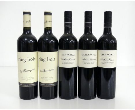 2 bts Ring Bolt 21 Barriques Cabernet Sauvignon 2012 Margaret River 3 bts Lake Breeze Arthurs Reserve Cabernet Sauvignon Peti