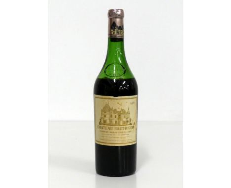 1 bt Ch. Haut-Brion 1968 Pessac (Graves), 1er Cru Classé, level with base of button, faded/ vsl stl, vsl damage/vsl crusted f