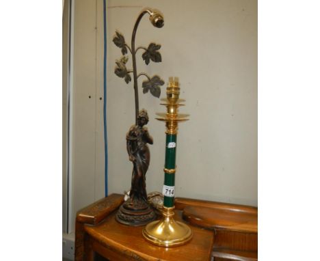 A figure table lamp and others